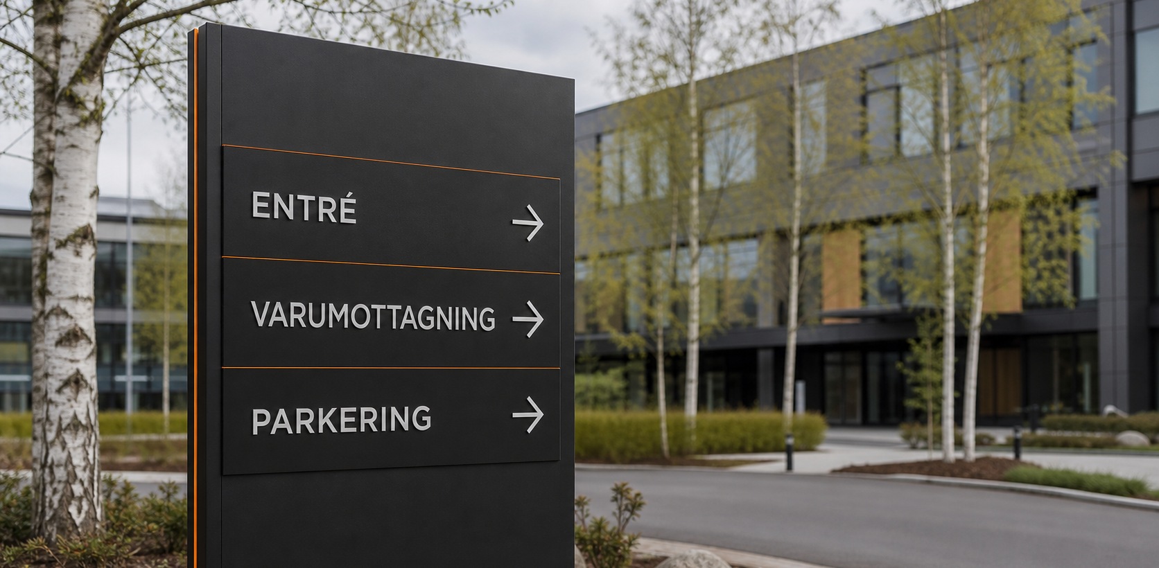 Exempel på färdig skyltlösning
